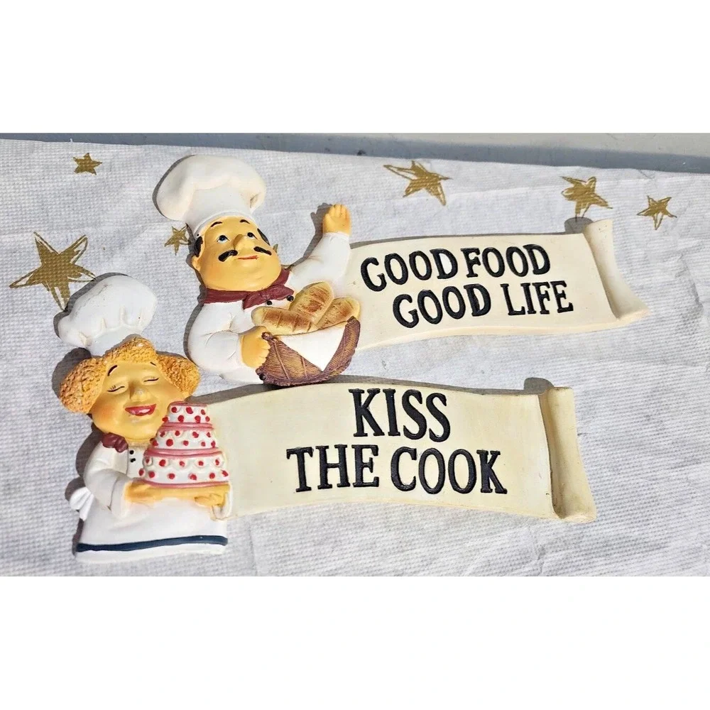 2 New‎ Kitchen Decoration With Cooks And Sayings